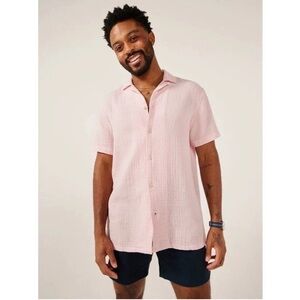 Chubbies Men’s Gauze Sunday Shirt Soft Sunday Sky